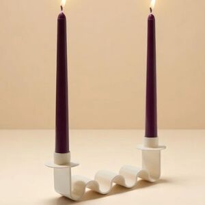 Meso Modern White Candle Holder